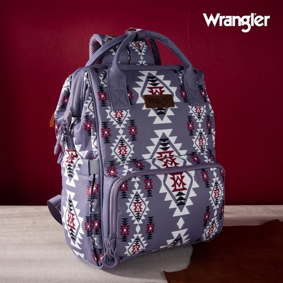 Wrangler Handbags - Wrangler Aztec Printed Callie Backpack - Lavender